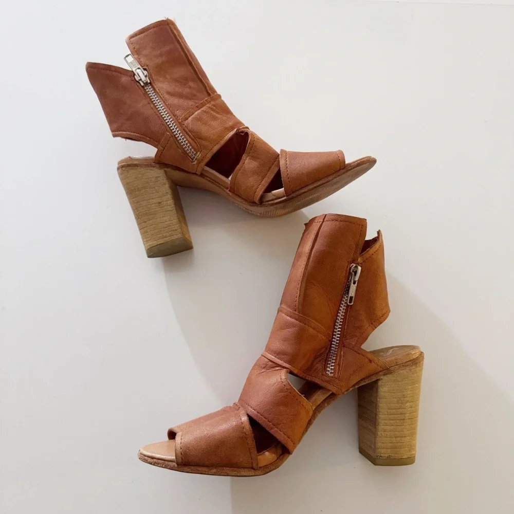 Free People Effie Leather Heeled Sandals